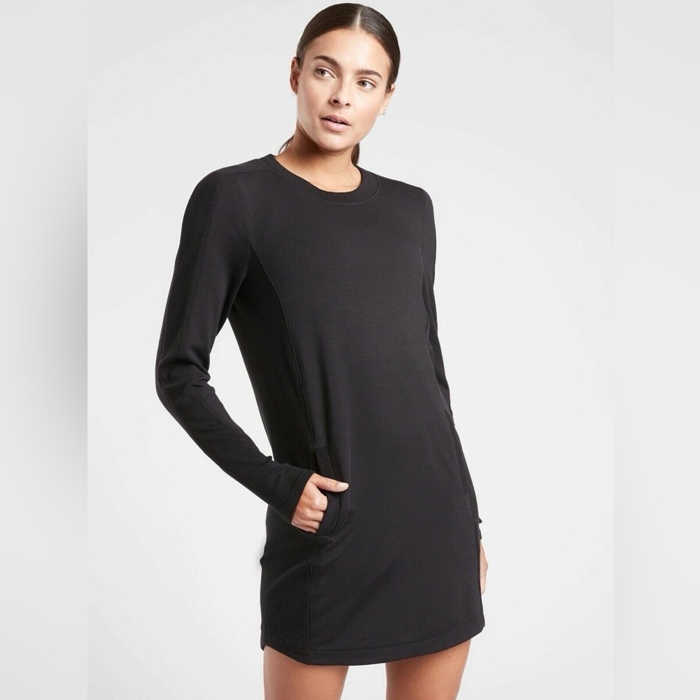 Athleta Black Balance Dress Size XS Long Sleeve Athleisure
